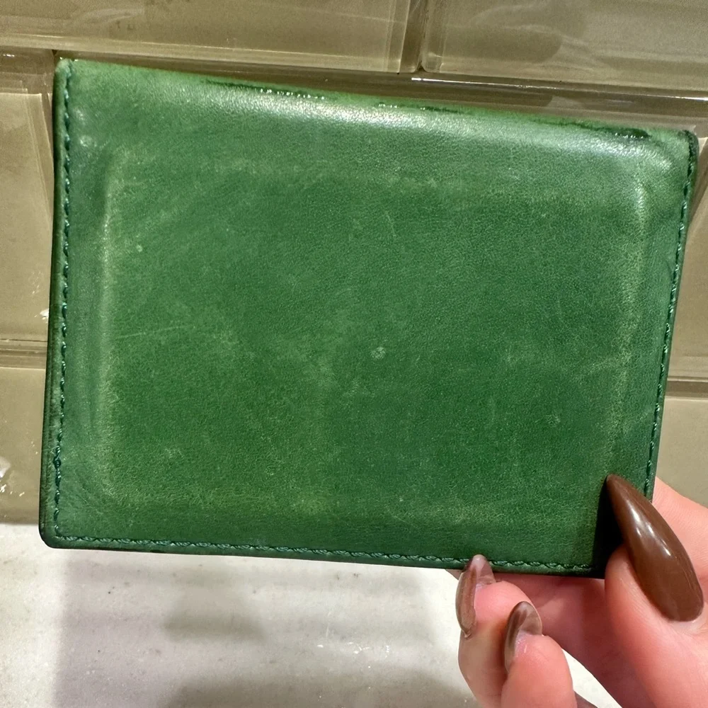 Vintage Coach Green Leather Wallet - Picture 2 of 4
